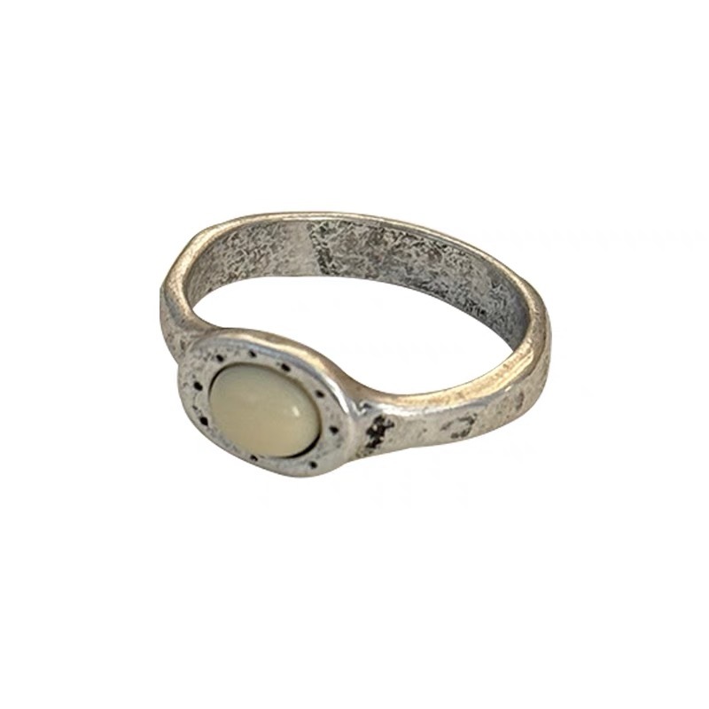 Korean Vintage Silver Irregular Metal Ring Set For Women_voghion.com