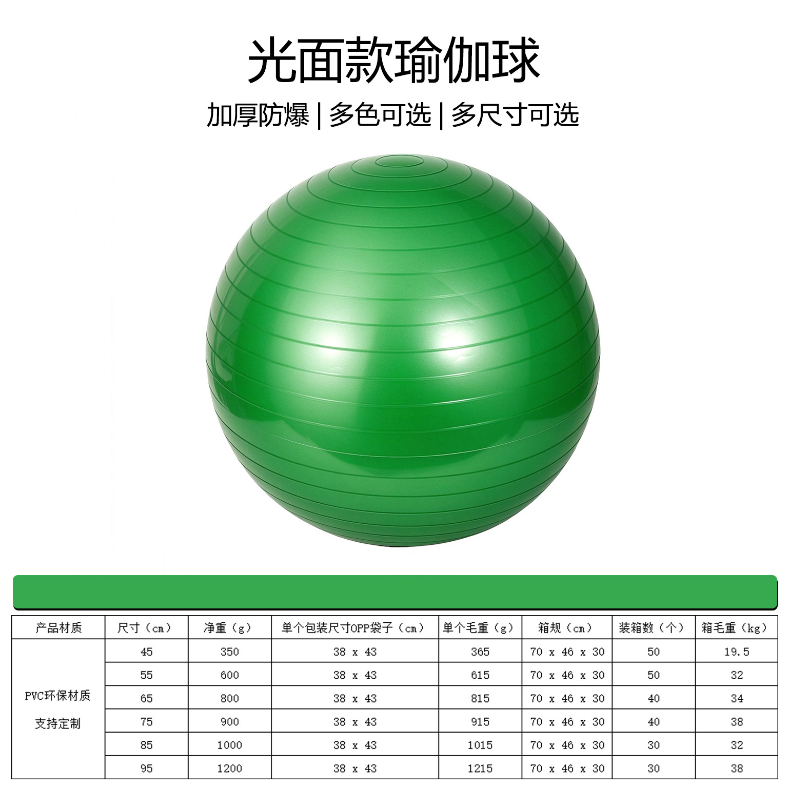 Pelota de Yoga Antiexplosión de PVC Inflable para Yoga y Fitness en Casa image 11