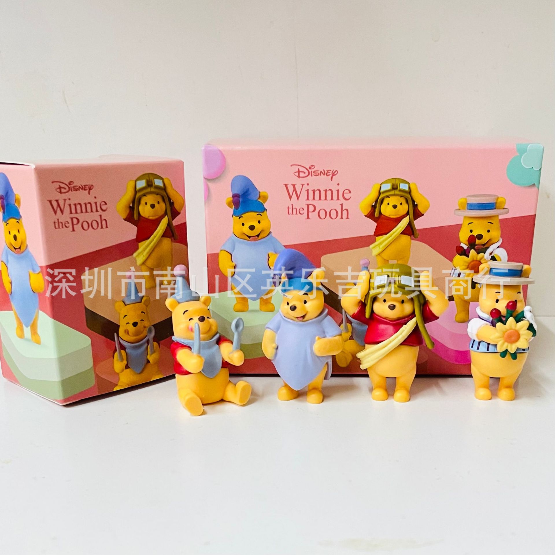 (2개) WINNIE THE POOH 다양한 스타일 의류 원피스 인형 4 장식품
