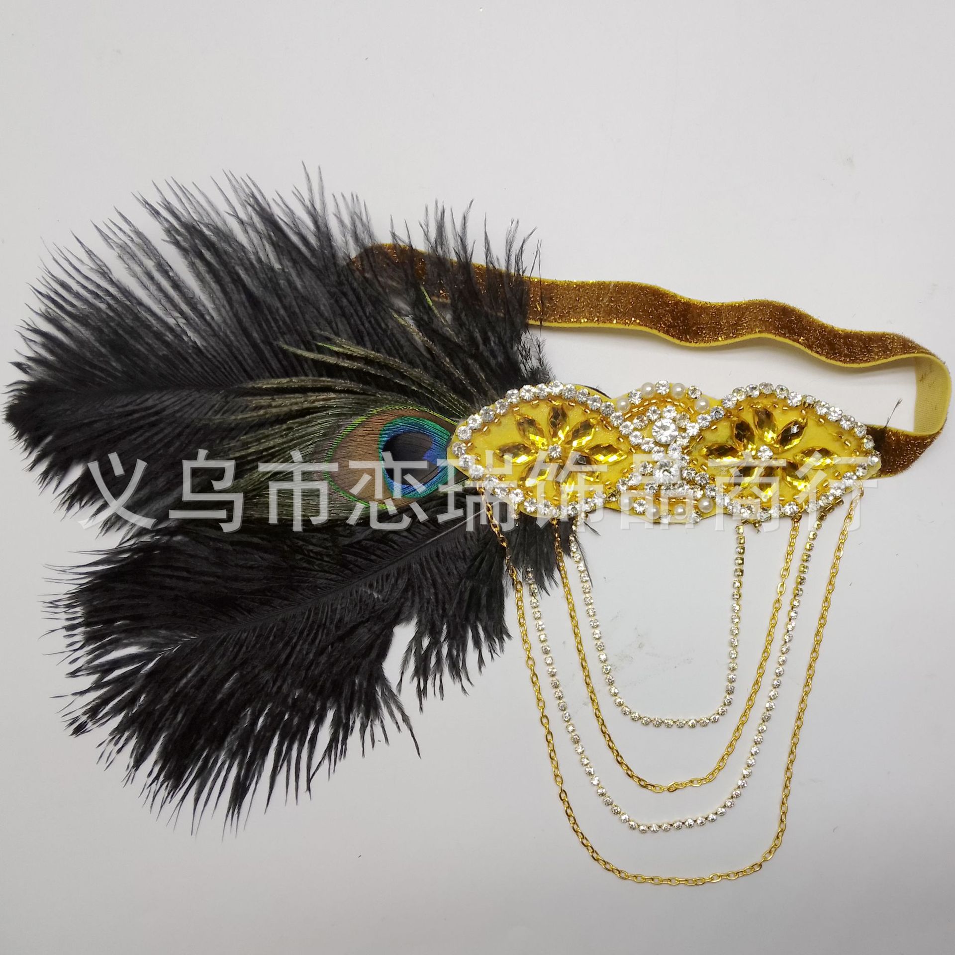 1920s plumas correa de cabello gran 8 caracteres correa de cabello Europa y América maquillaje transfronterizo fiesta ropa accesorios en stock