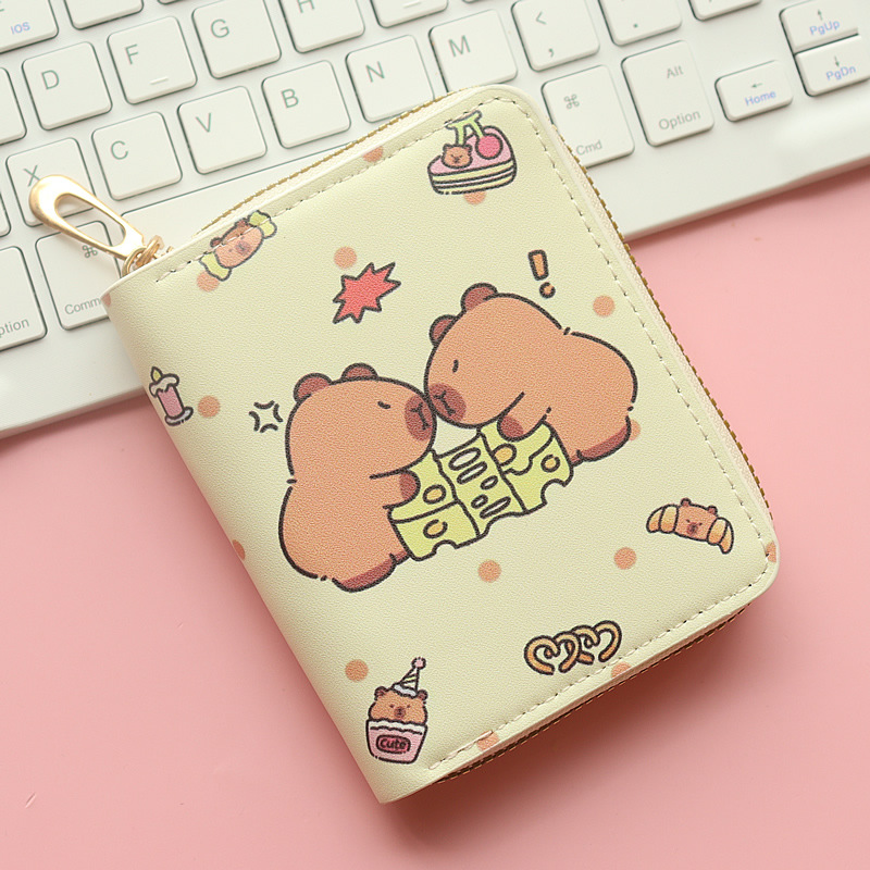 56g Weight pu Lining Material Side Zipper Closure Type Coin Purse Bags Type 1 Piece Quantity Holiday, Daily Occasion Pu Leather Material Animal, Cartoon Pattern All Seasons Season Unisex Gender Streetwear Style Square Shape Unisex Animal Cartoon Pu Leather Side Zipper Wallets 10