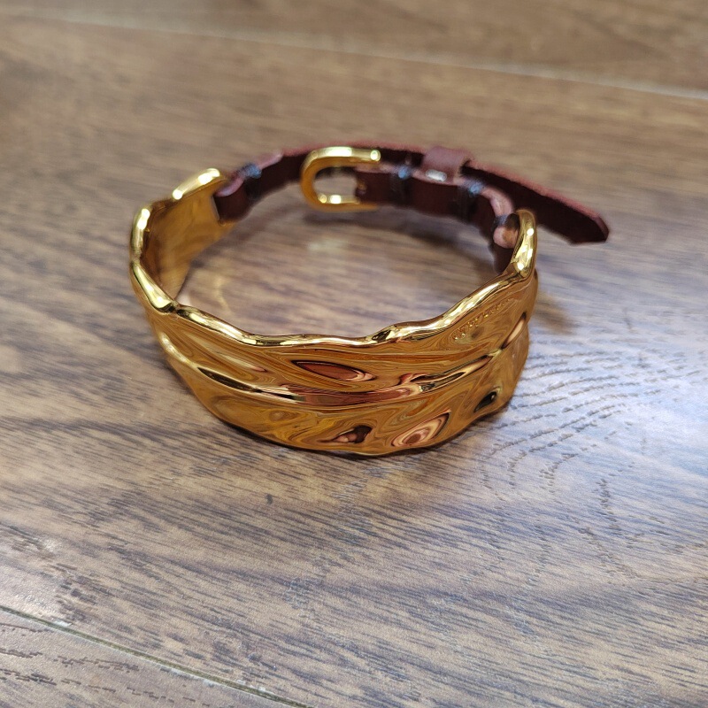 Spanish Unode50 Cowhide Silver Medal Bracelet Ibiza Men and Women Couple Accessible Luxury Punk Niche One Piece Wholesale