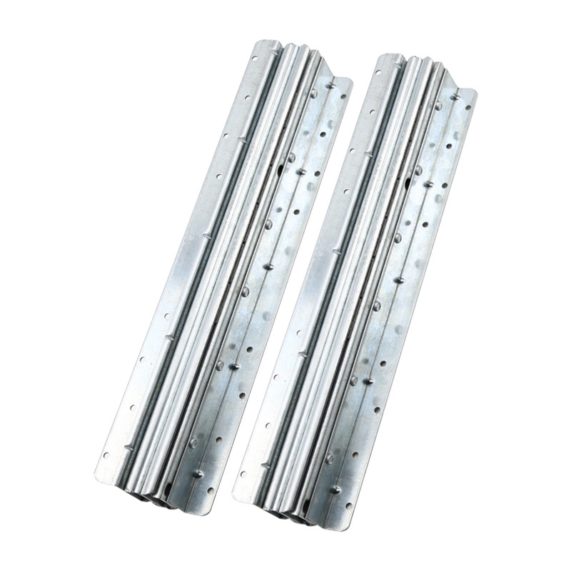 Staircase bottom cabinet slide rail thickening shoe cabinet liquor cabinet three-section rail drawer support bottom slide track telescopic guide rail heavy-duty slide rail