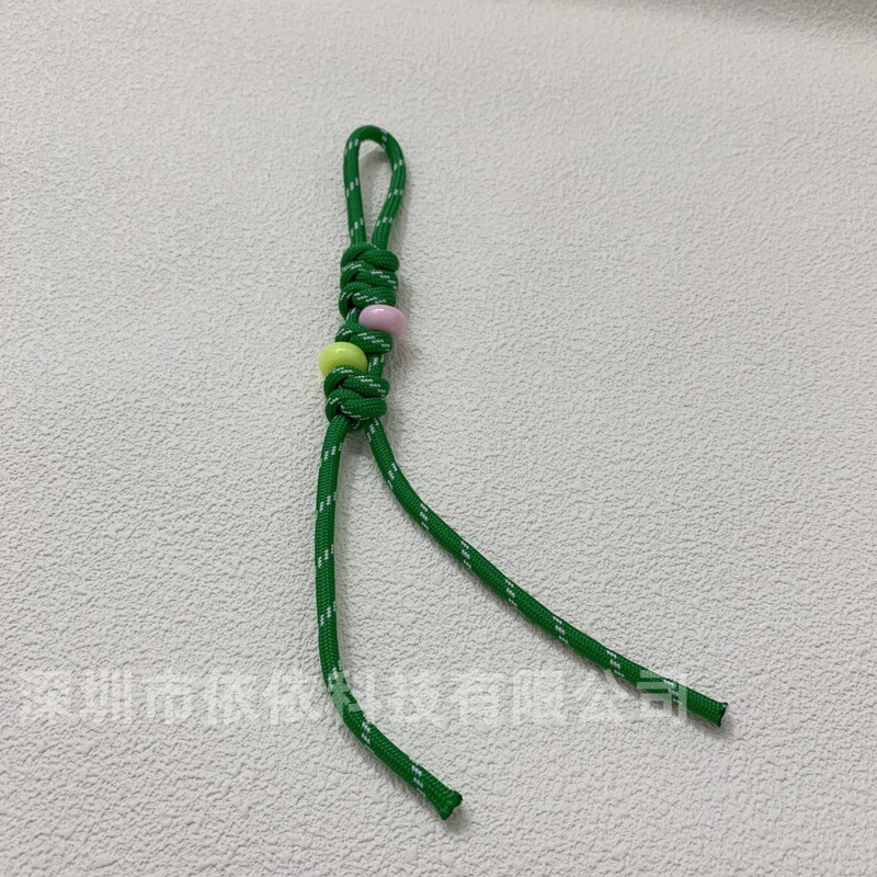 miu系彩色包包编绳挂件时尚车钥匙扣挂饰金刚结手工彩珠编织挂绳|undefined