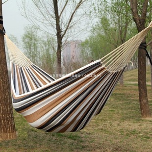 Outdoor Leisure Hammock Parachute Cloth Canvas Thickened Single and Double Travel Anti-Rollover Rocking Bed Swing