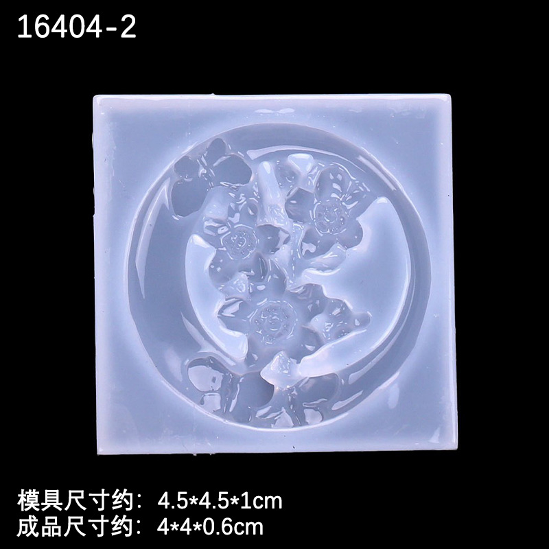 Espejo joyería hecha a mano DIY cristal epoxi estilo antiguo Jade colgante dragón y Phoenix con ventilador Jade anillo cerdo dragón Lotus molde de silicona