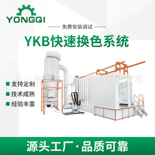 Customized large cyclone powder spraying room-YKB quick color change system plastic powder spraying room automatic coating equipment