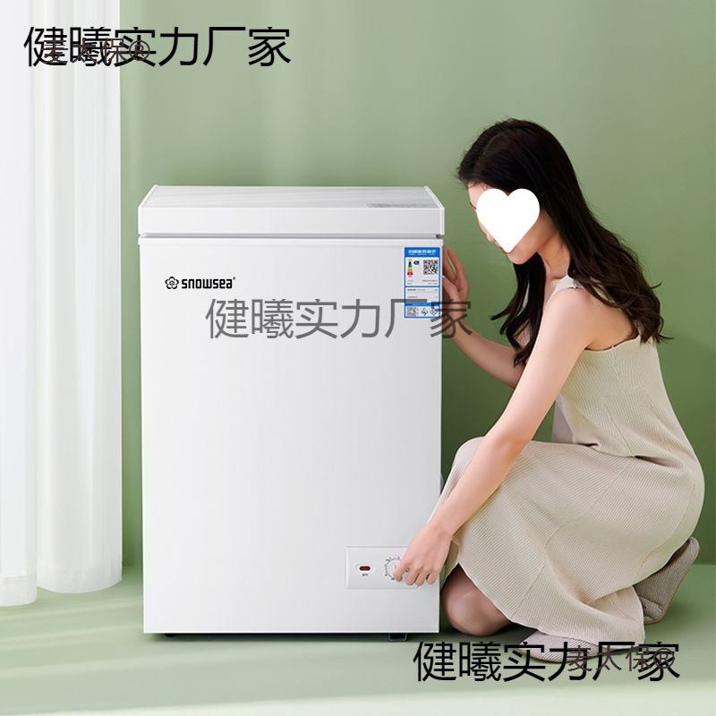 Snowsea Small Freezer Household Fully Frozen Small Freezer Fresh-Keeping Box Dual-Purpose Refrigerated Freezer Horizontal Wheat Taibo