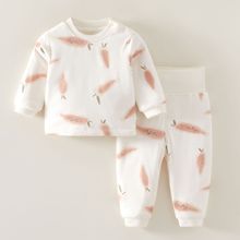 婴儿纯棉内衣套装春装宝宝打底睡衣保暖开衫高腰护肚男女宝宝衣服