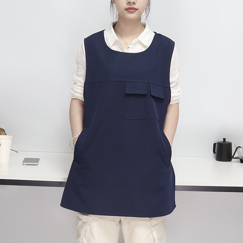 Transfronterizo Amazon delantal impermeable caballo clip tipo alta sensación de abrigo sin mangas ropa de trabajo chaleco delantal de cocina
