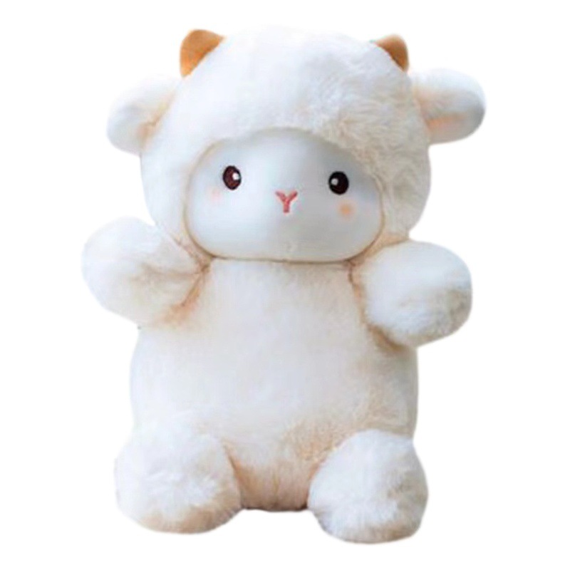 En línea rojo Boke ovejas muñeca Regalo de Cumpleaños de peluche de juguete niña linda muñeca de ovejas calmante muñeca para dormir