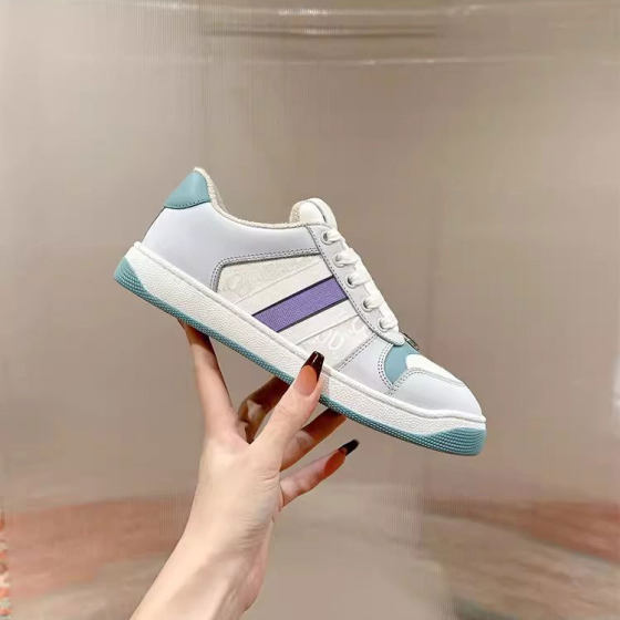 Summer 2025 Genuine Leather Small Dirty Shoes Men's and Women's Casual Flat Thick Lace-up Dirty Retro plus size Dressed Sports Sneakers
