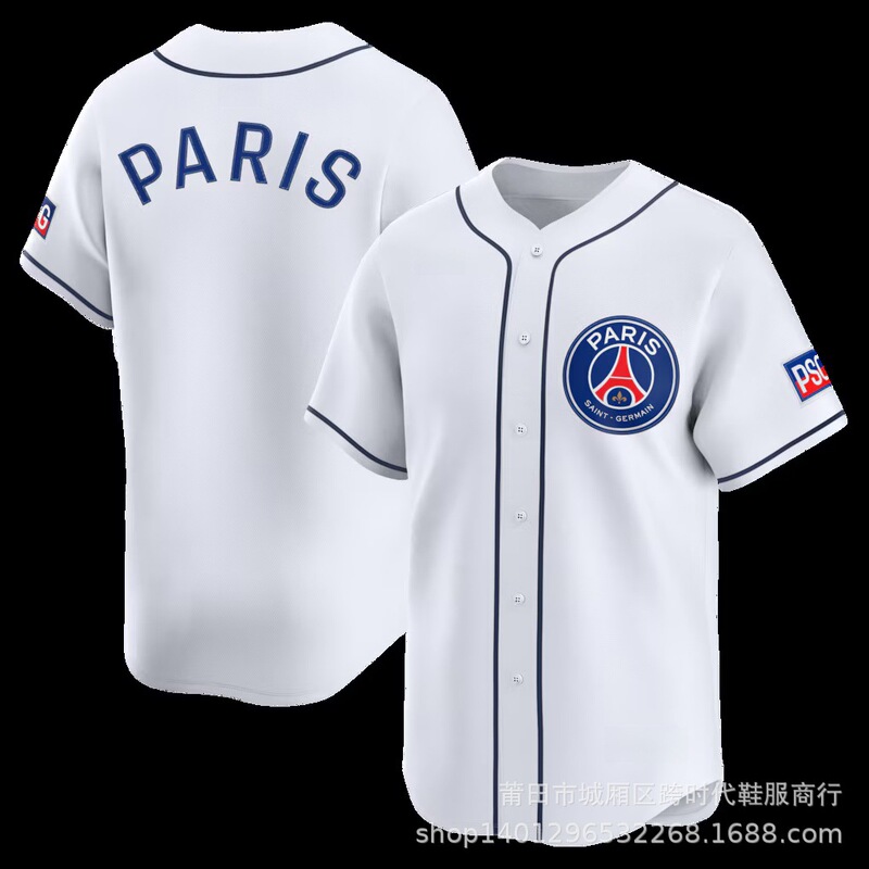Mlb Paris Saint-Germain 2025 Football X Major League Baseball Limited Edition Jersey - White Mlb Paris Saint-Germain 2025 Football X Major League Baseball Limited Edition Jersey - White