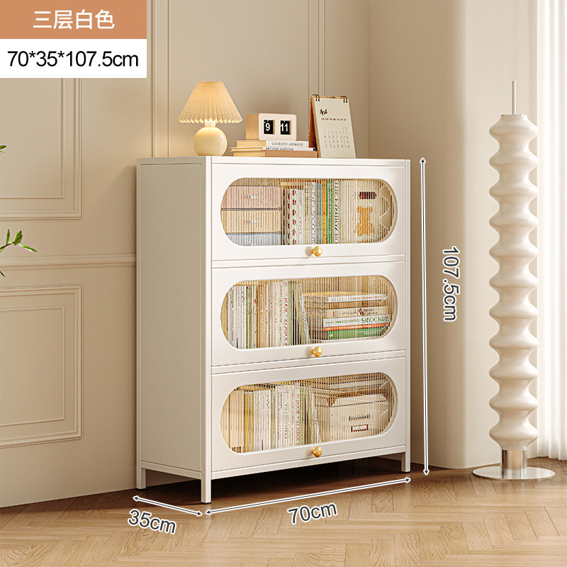 Librería de acero con puerta de armario, armario a prueba de polvo, armario de almacenamiento, armario de exhibición para el hogar para niños, armario de almacenamiento contra la pared, estantería de piso a techo