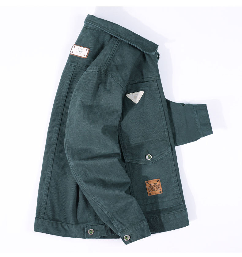Fréijoer 2024 Revers Jeansjacke fir Männer High-End 2 nei locker trendy Markenjacke fir Männer am Uewerdeel JK553_voghion.com