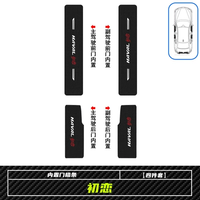 Threshold Bar Carbon Fiber Leather: Dekorativ pedal başlıqları - haver-first-love-built-in-threshold-bar-4-pieces