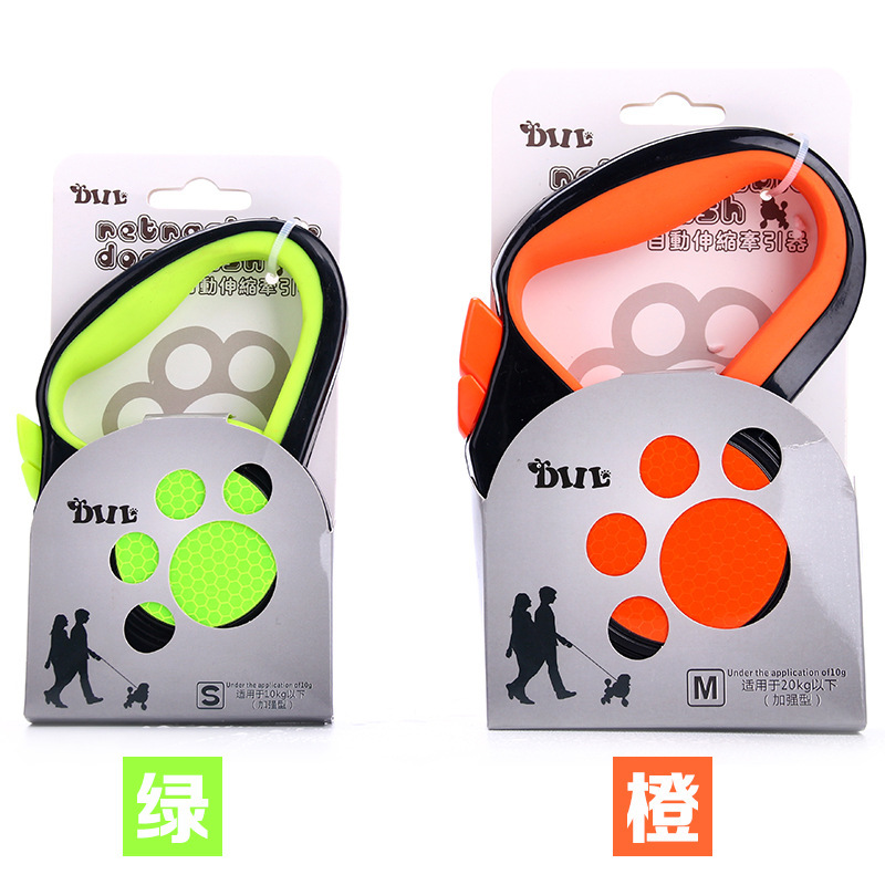 Cuerda de tracción para perros de alta gama, cuerda reflectante telescópica automática, pegatina reflectante, cuerda para pasear perros reforzada de 3 metros 5 metros, venta directa de fábrica