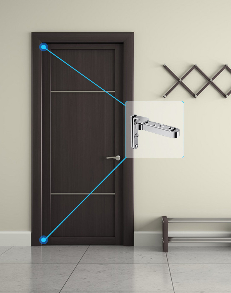 2PcsFurniture Hardware Invisible Door Hinge HingeHinge Hinge 3D Adjustable Rotary Concealed Installation Upand Down Rotary Shaft
