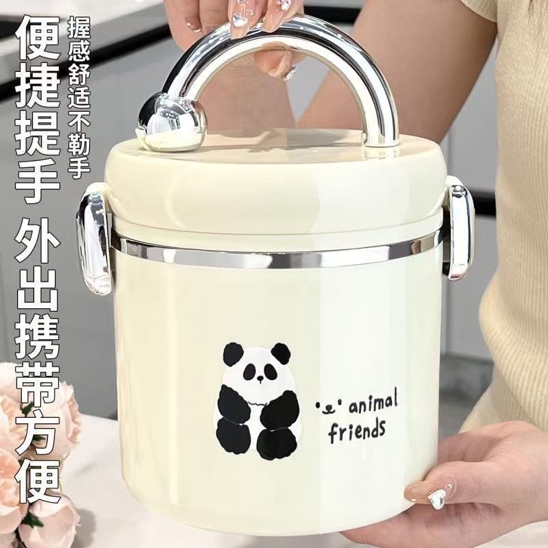 保温弁当箱304ステンレスのサラリーマンは電子レンジで弁当箱を温めることができます。|undefined