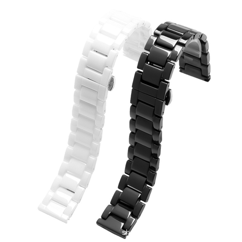 Wholesale Quick Release White Black 14 16 18 20 22mm Suitable for Multi-Brand Ceramic Watch Straps