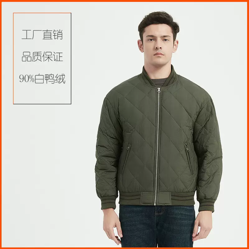 冬季休闲羽绒服男飞行服夹克外套青年男装外套工装夹克批发