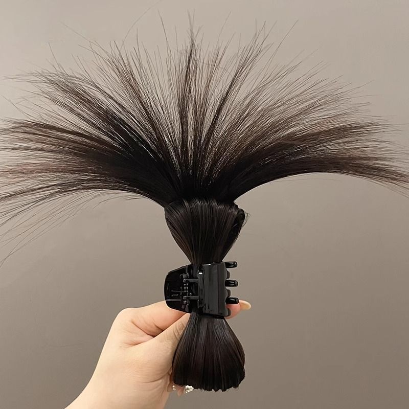 羽毛ダスター、羽根玉ヘアクリップ、新しいハーフタイヘアクリップ、ハイポニーテール、鶏の巣ヘアウィッグ、ホットガールヘッドギア卸売|undefined