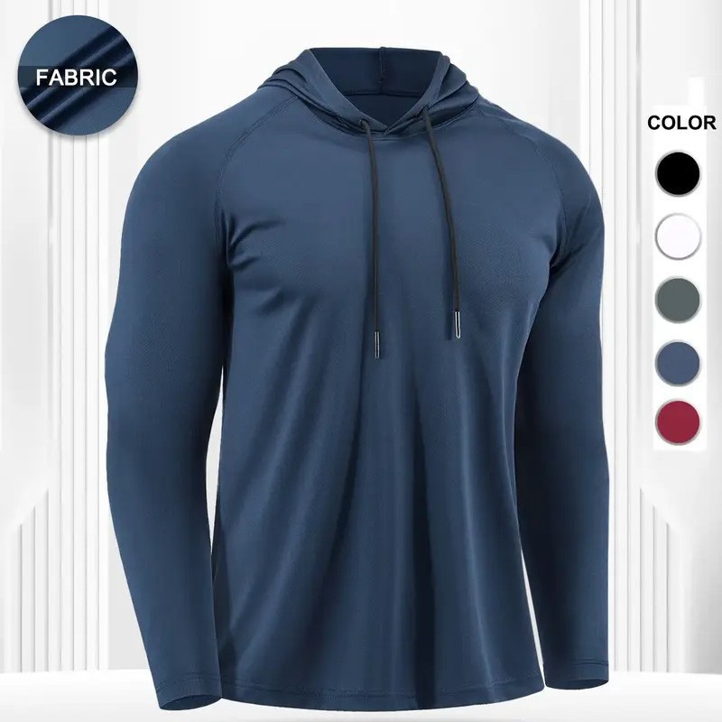 Transfronterizo tamaño europeo y americano spot Amazon deportes absorbentes de secado rápido ropa de ejercicios de mangas largas chaqueta encapuchada