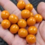 人造手工橘黄色蜜蜡散珠