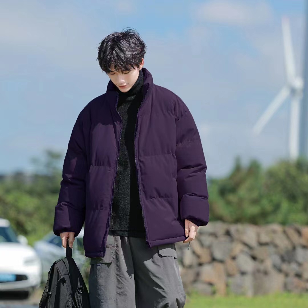 Invierno de collar de algodón chaqueta de comercio exterior hombre y mujer nueva pareja chaqueta de pan caliente chaqueta de algodón de plumón grueso