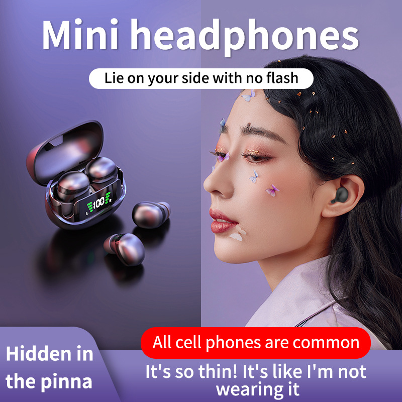 Mini auricular Bluetooth inalámbrico, reducción de ruido, gama alta, ultra compacto, transfronterizo