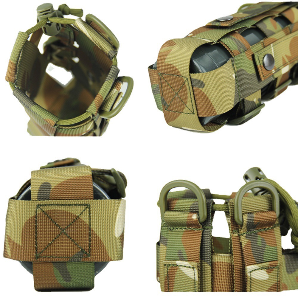 (2개) 국경 간 뜨거운 판매 아마존 다기능 전술 주전자 가방 야외 위장 조정 가능한 물 컵 세트 재고 머리