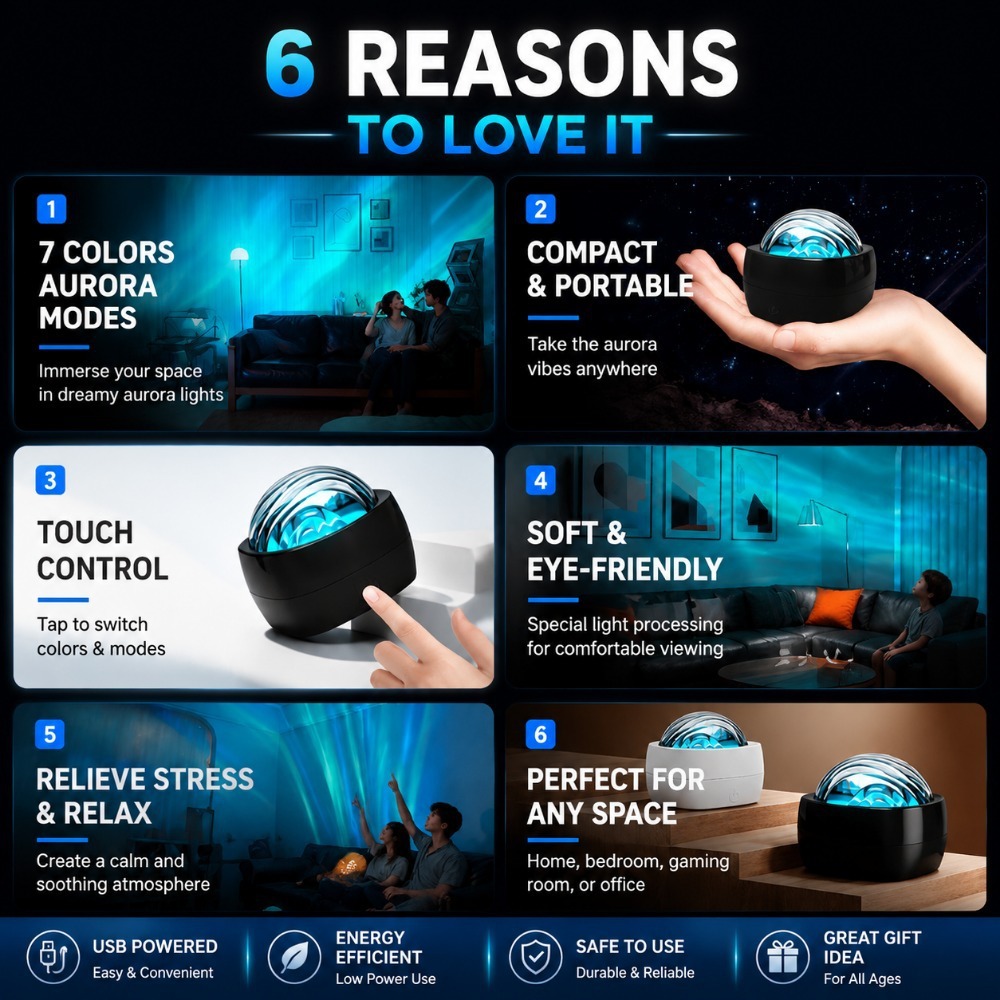 Lámpara de proyección de aurora ondulada de agua dinámica 16 colores Touch USB Night Light Temporizador Luz de atmósfera de aurora boreal