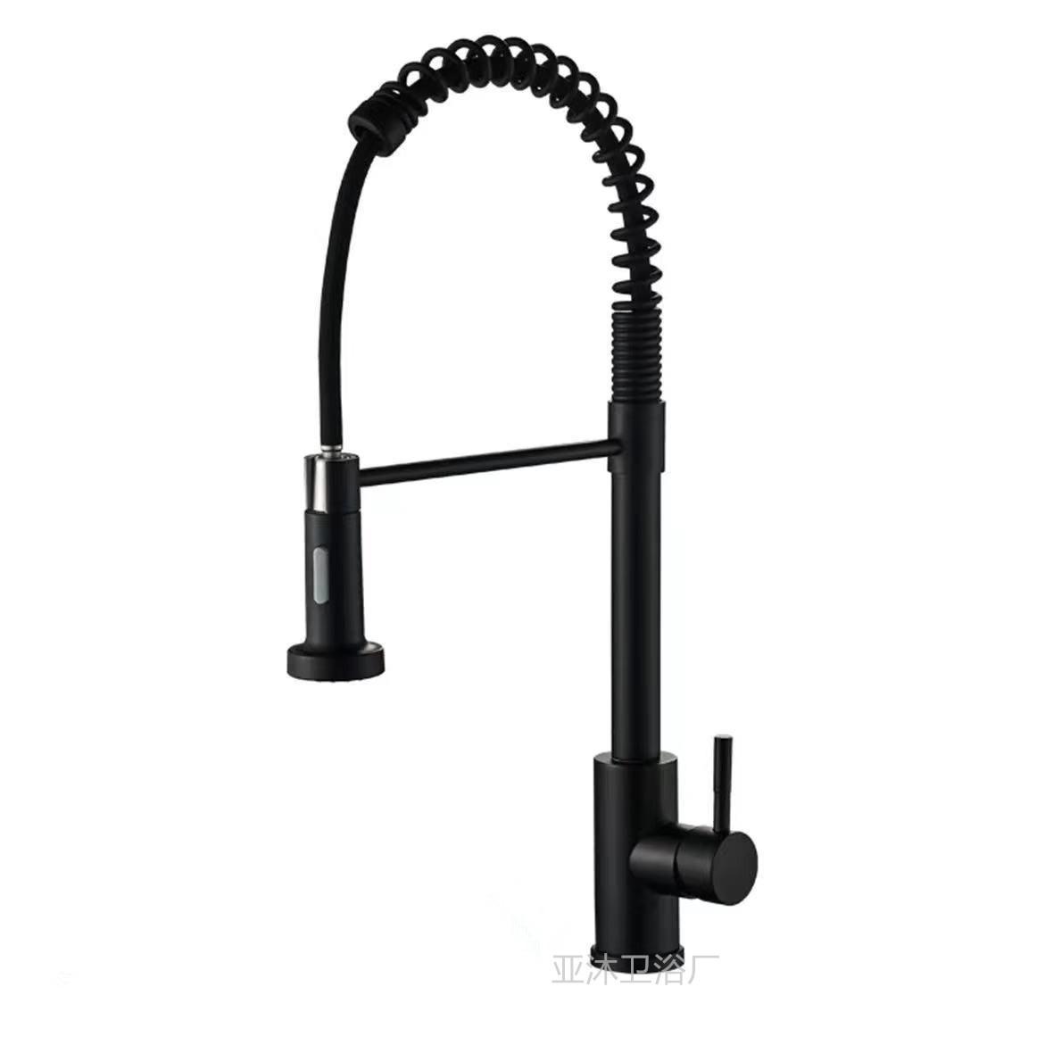 Grifo de cocina de acero inoxidable con muelle y doble salida – grifo extraíble giratorio 360°