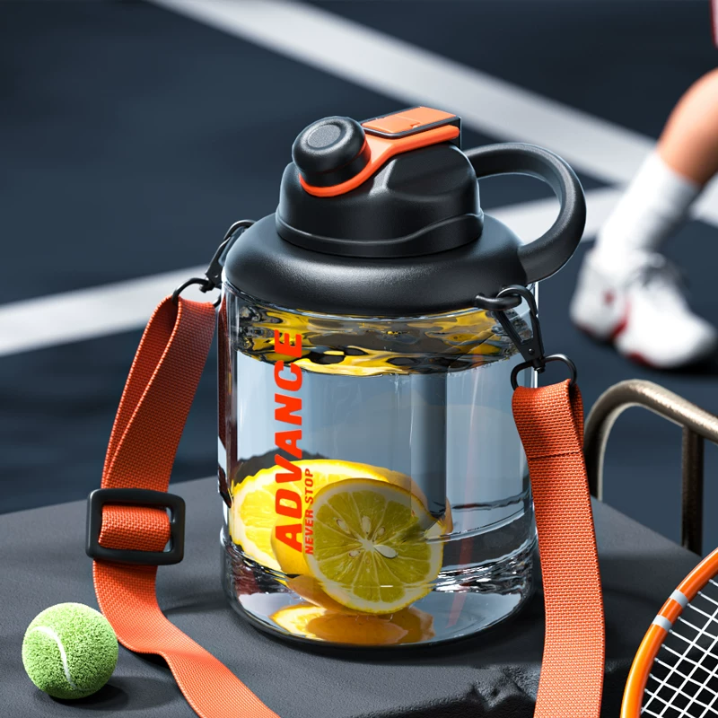 Capacious sports teapot for gym, space tea cup
