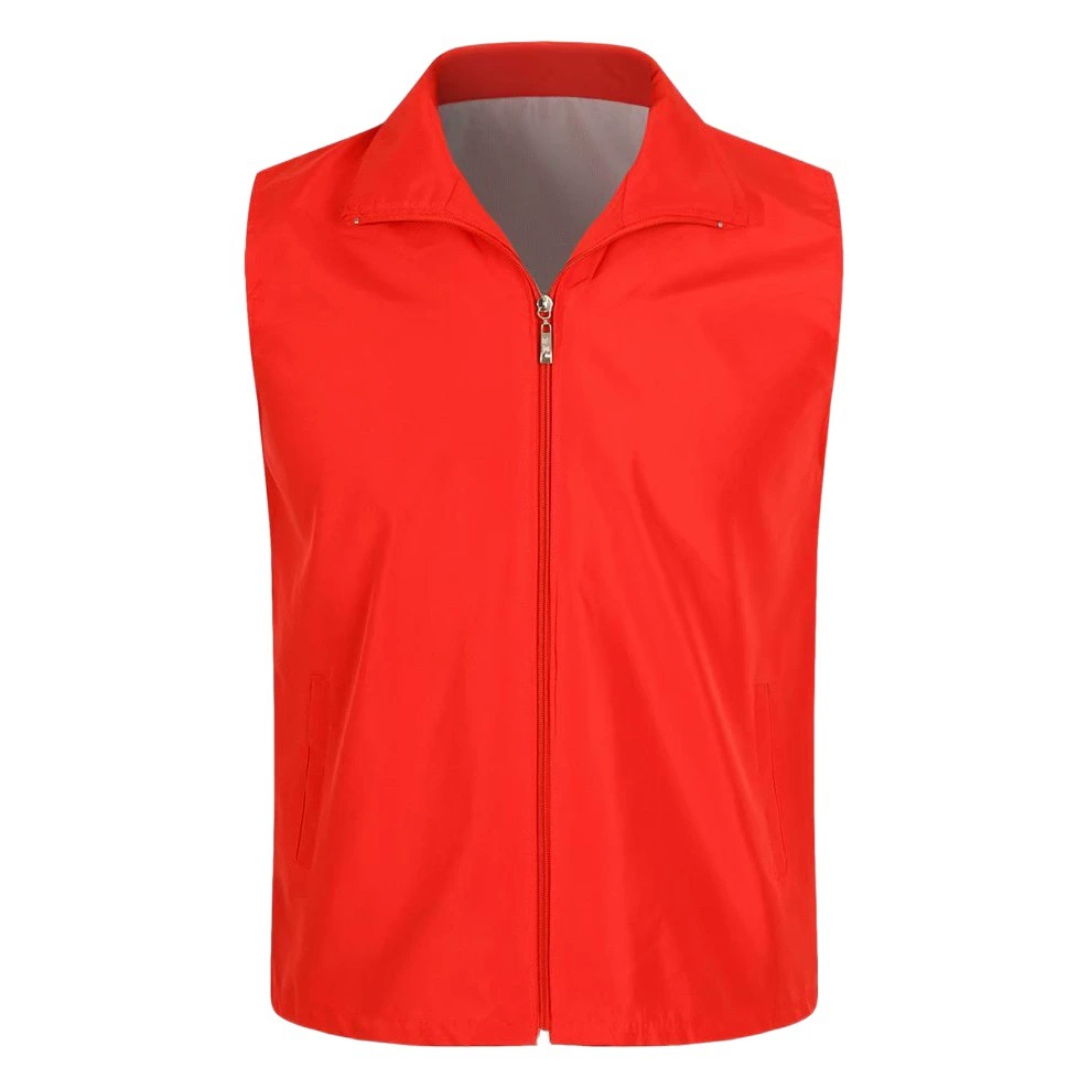 Жилет для волонтеров на заказ, красный жилет для волонтеров, рекламный жилет для благотворительных мероприятий, оптовая продажа, жилет на заказ с принтом логотипа