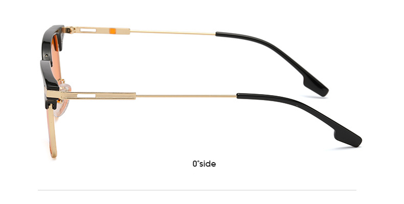 Basic Einfacher Stil Einfarbig Ac UV400-Schutz Quadrat Halbbild Männer Sonnenbrille display picture 13