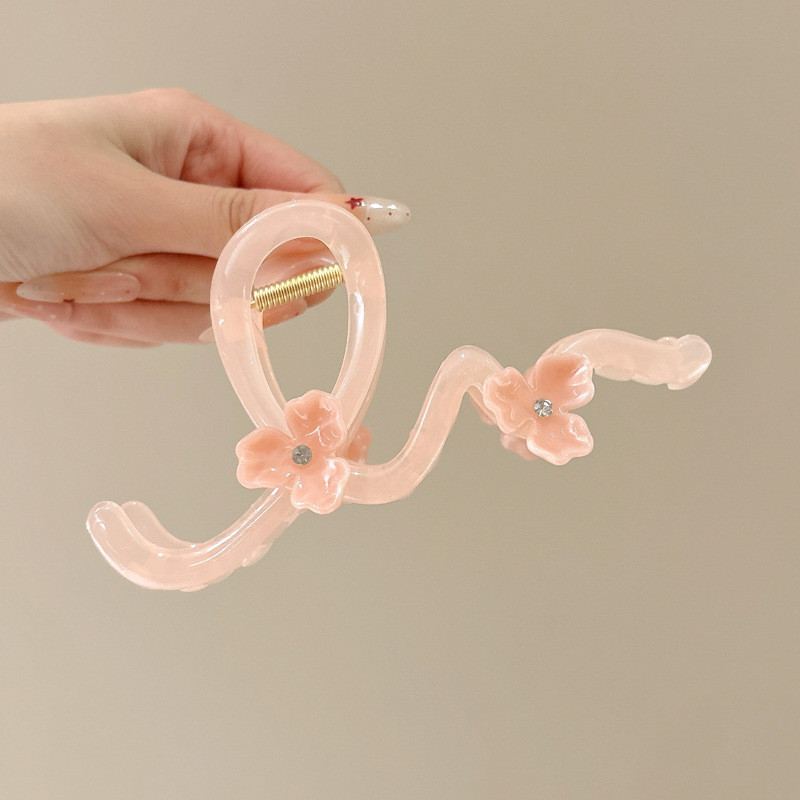 2025 nuevo clip de agarre de amor para mujer, gran volumen de cabello, horquilla, horquilla de tiburón de alta calidad, horquilla de tiburón, accesorios de principios de primavera