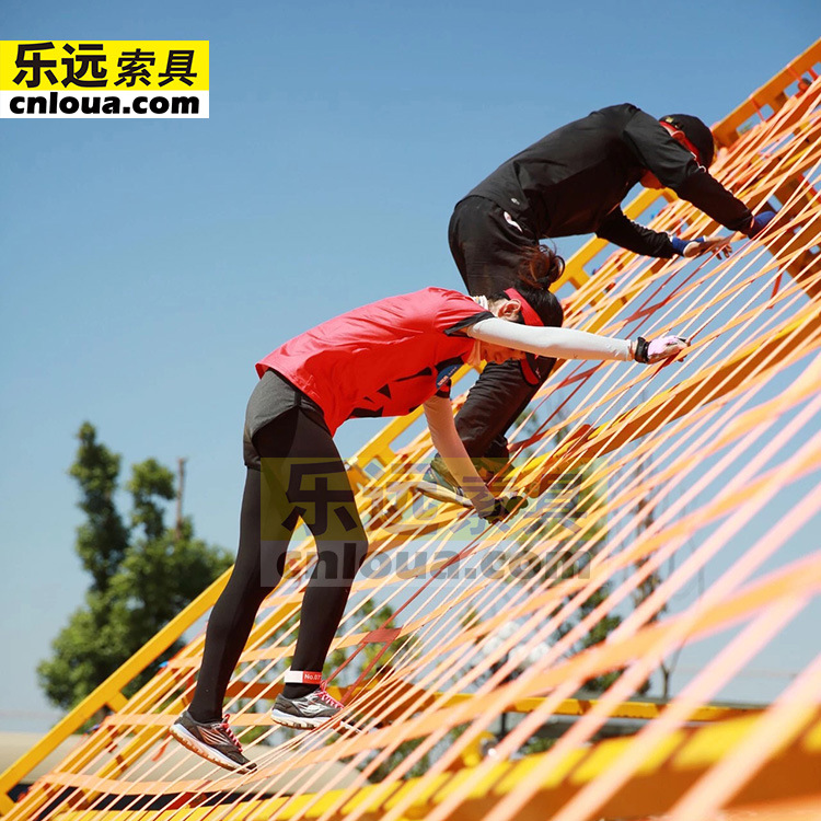 厂家生产攀爬网扁带式网赛事用斯巴达铁人三项训练拓展素质锻炼