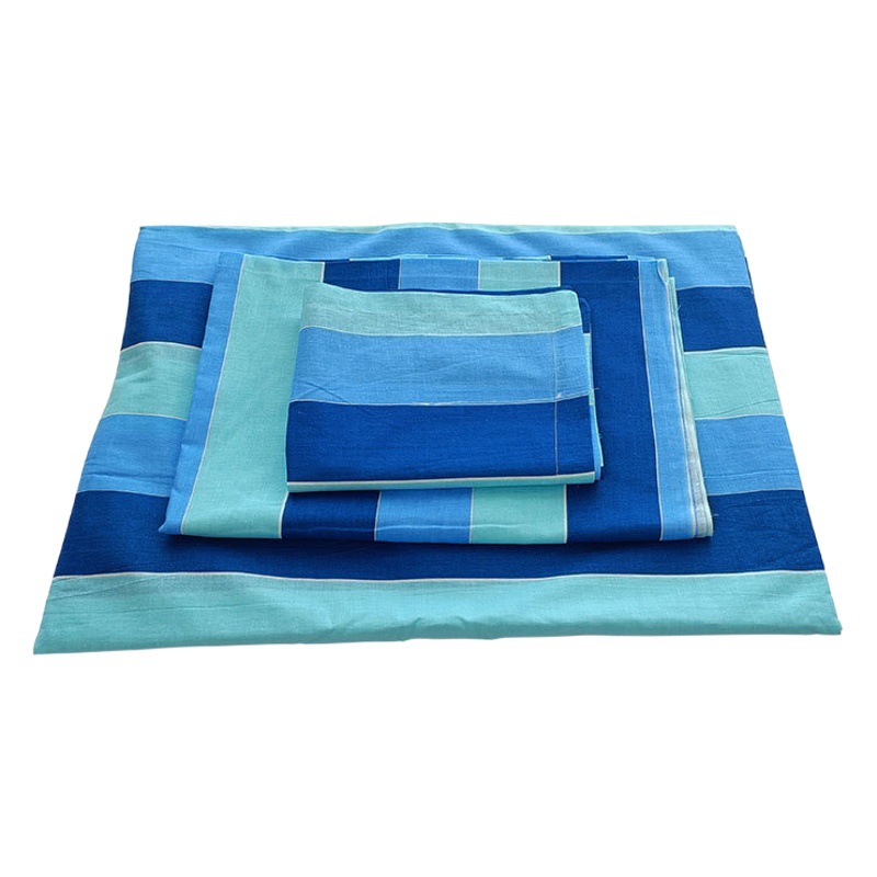 Wholesale Student Dormitory Three-Piece Plaid Sheets, Quilt Covers, Pillowcases, Unit School Single Bedding Manufacturer