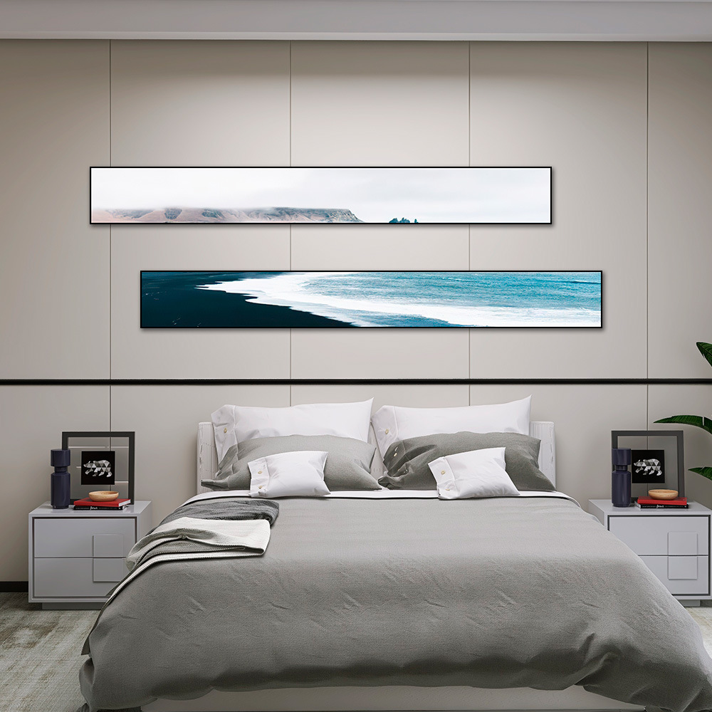 Moderno minimalista sala de estar pintura decorativa sofá Fondo pared colgante pintura Doble combinación mural dormitorio noche pintura