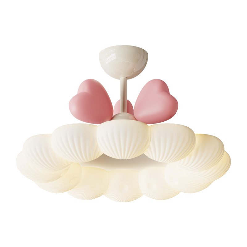 Luz de techo de la princesa rosa viento flor de viento crema habitación de la princesa luz principal de espectro completo lámpara de la habitación de los niños 323L