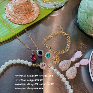 �����⺣�{��ʯ�� �18K�����ҷ��ʯ�ʺ绨���W��i� ���