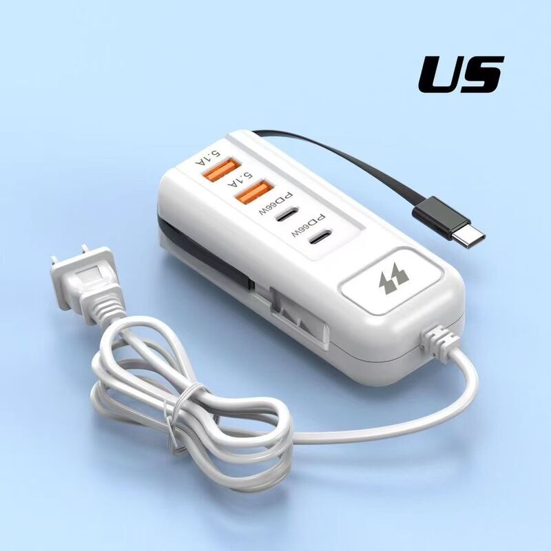 New Power Strip Mobile Phone Charging 2Usb Charger Multi-Port Dual Pd Universal Type-C Socket Extension Cord 2 Plugs