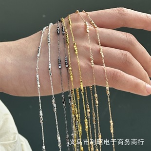DIY Chain Broken Silver Small Square Tassel Chain Square Beads Step Shake Ancient Style Tassel Clothing Accessories Exquisite Draped