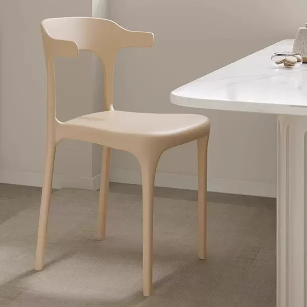 牛角椅子靠背网红书桌凳子餐椅家用塑料懒人休闲简约加厚北欧办公