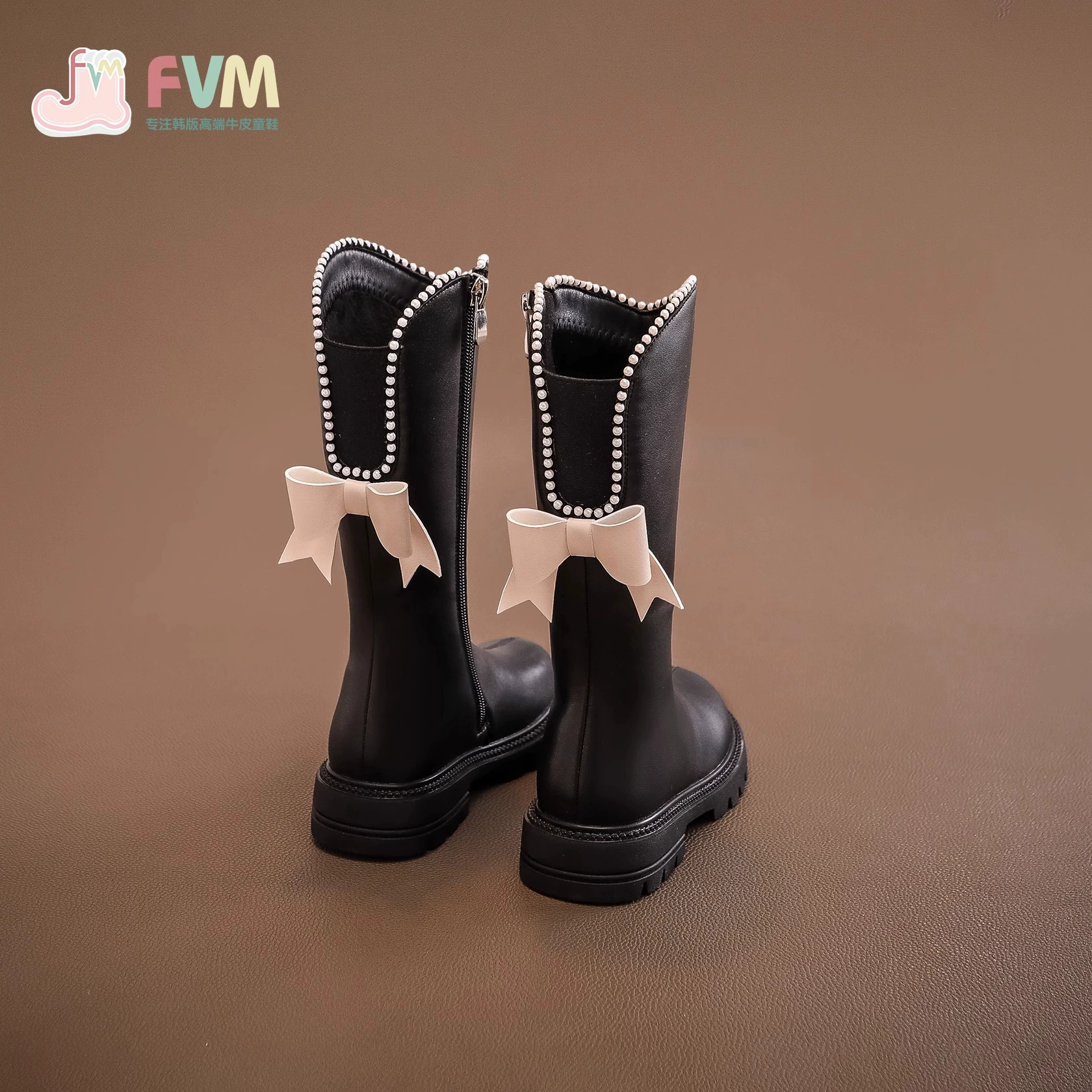 Сапоги для девочек новые иностранные сапоги рыцарь сапоги плюс бархат теплые осенние и зимние мягкие подошвы нескользящие детские сапоги