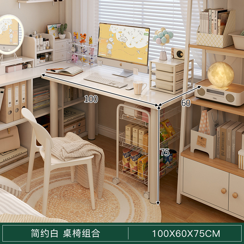 Comodador dormitorio de niñas 2 en 1 mesa de maquillaje 2025 nuevo estilo de crema de lujo ligero escritorio de escritorio casero de alta calidad