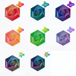 新款六边形漩涡玩具3D打印六边形手指炫酷姐解压
