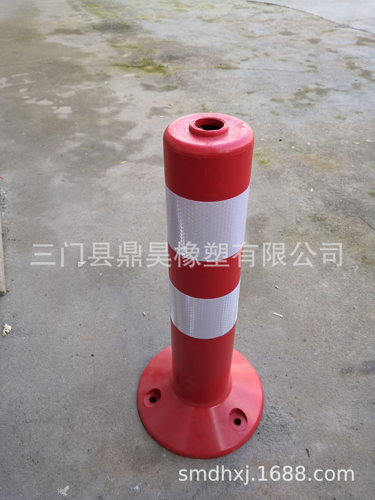 45公分警示柱反光柱弹性柱弹立柱PU警示柱塑料反光防撞立柱