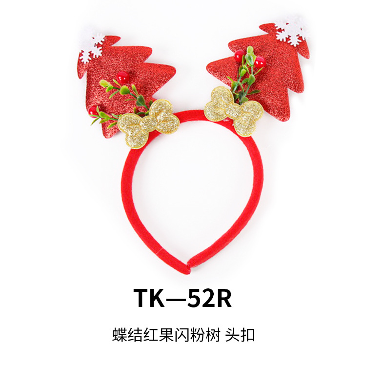 Nuevas diademas navideñas para adultos y niños, accesorios decorativos para fiestas navideñas, tocados con cuernos de reno y campanas. image 16